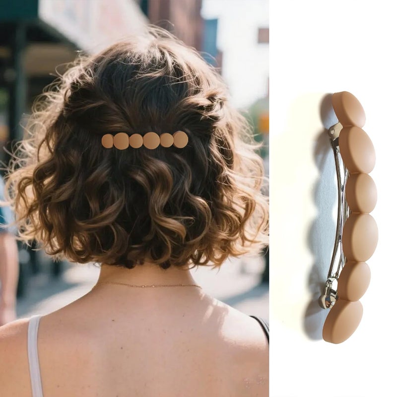 Markuii French Hair Barrettes for Women No Slip Not Easy to Break Half Up Medium to Small Hair Barrette Clips for Thin, Short or Fine Hair, 6 Pack - Image 5
